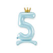 Picture of STANDING FOIL BALLOON NUMBER 5 SKY BLUE 84CM